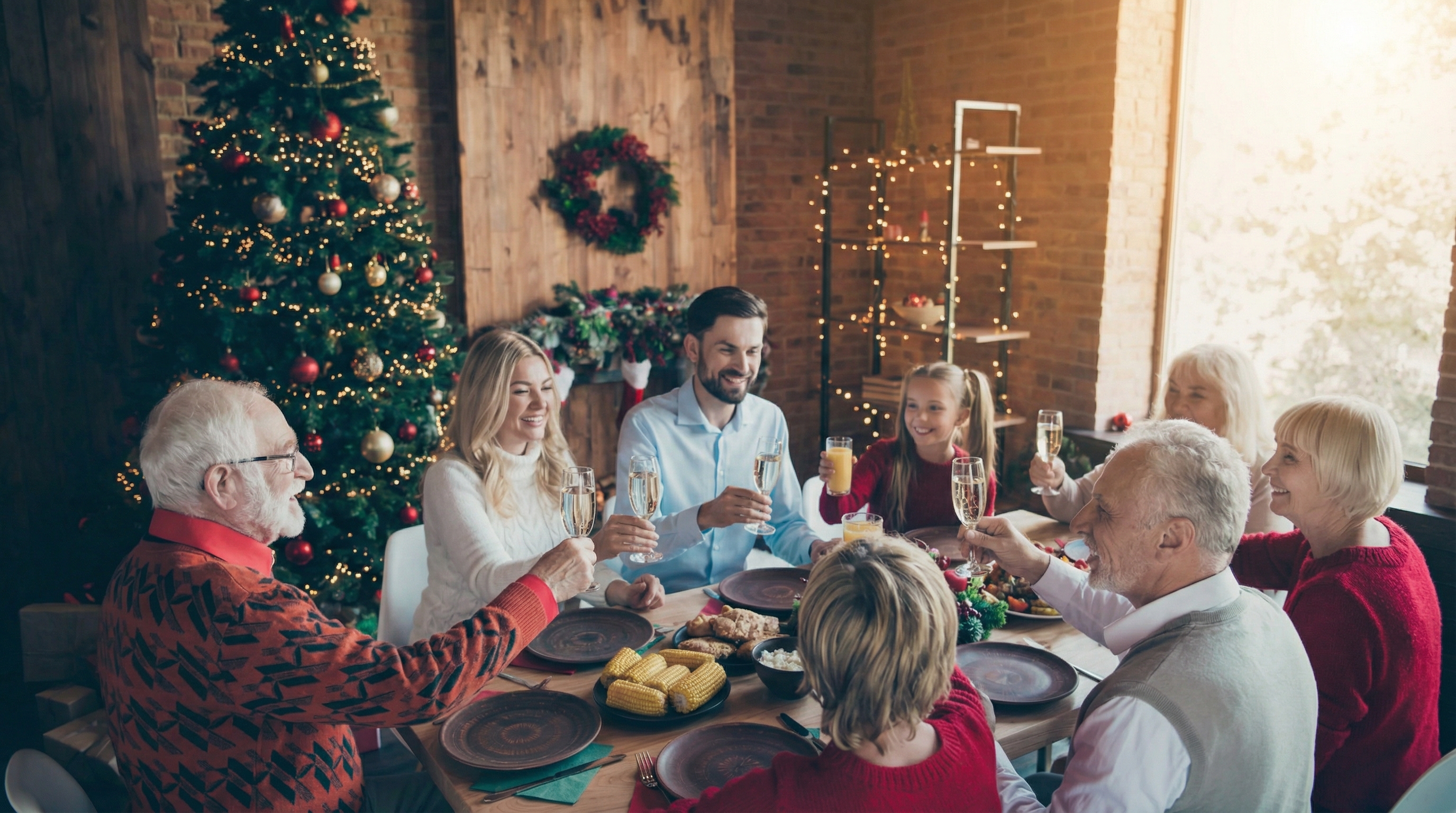 Child sitting with great-grandparent looking at legacy book together